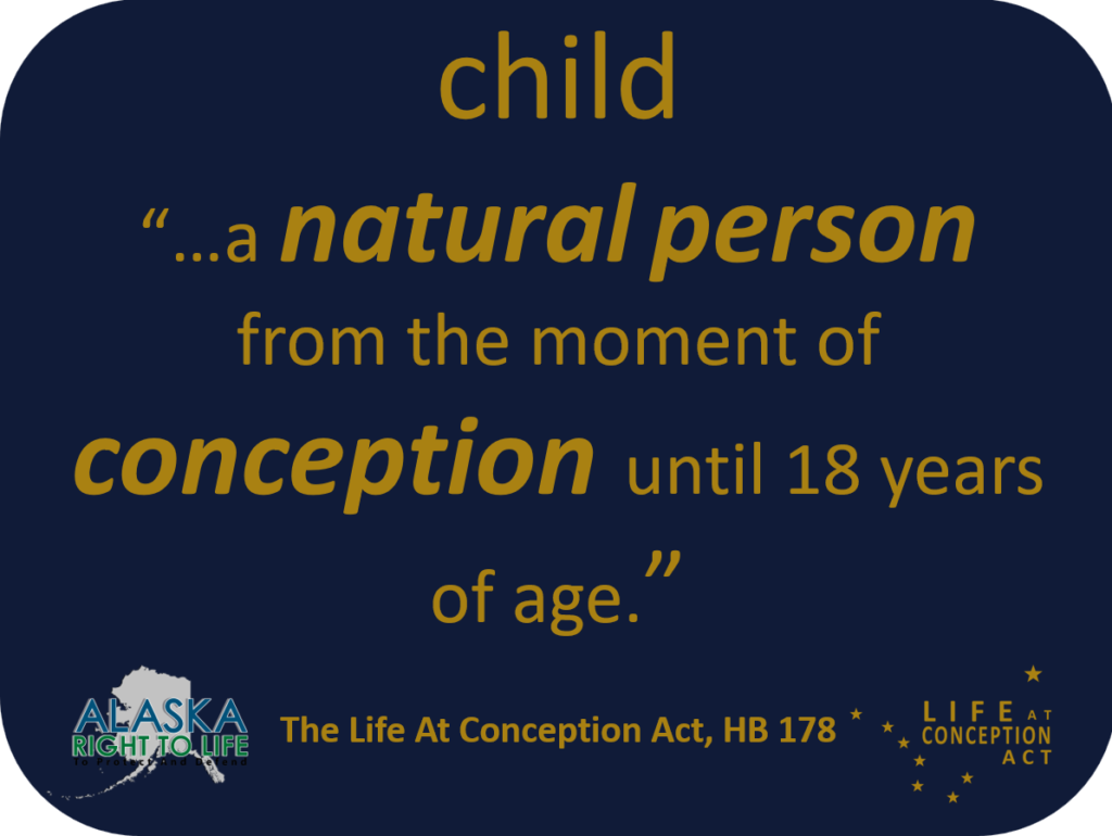 LIFE AT CONCEPTION ACT CHILD DEFINED